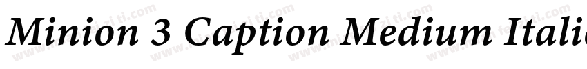 Minion 3 Caption Medium Italic字体转换